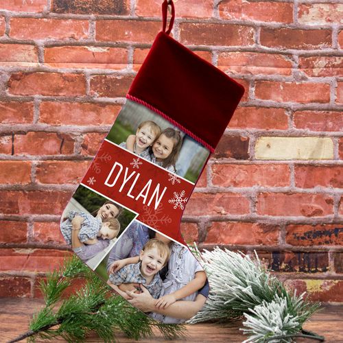 Custom Christmas Stocking Photo Collage