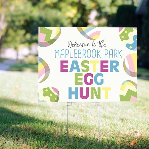 Personalized Easter Egg Hunt Yard Sign