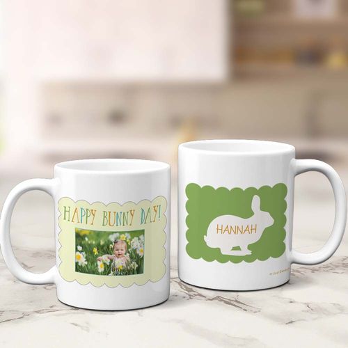 Personalized Happy Bunny Day - 11oz Mug