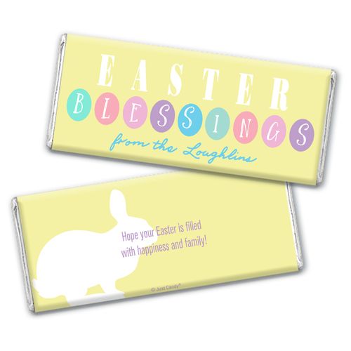 Personalized Easter Chocolate Bar and Wrapper - Happy Bunny Day