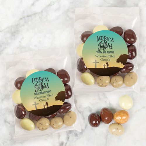 Personalized Father's Day Candy Bags with Premium Gourmet New York Espresso Beans - God Bless Fathers
