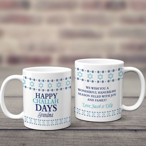Personalized Happy Challah Days 11oz Mug Empty