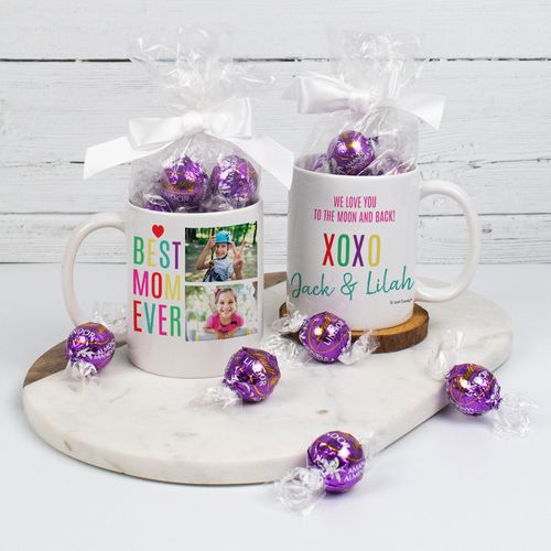 Personalized Best Mom Ever - 11oz Mug with Lindt Truffles