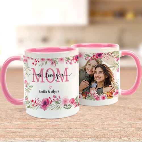 Personalized We Love you Mom - 11oz Empty Mug