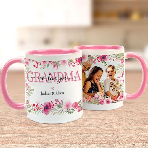 Personalized We Love you Grandma - 11oz Empty Mug