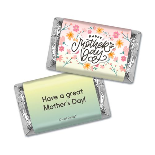 Personalized Mother's Day Hershey Miniature Wrappers Only - Spring Flowers