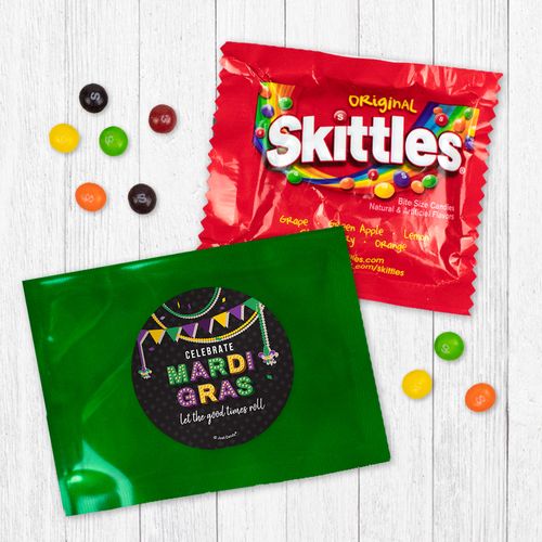 Personalized Mardi Gras Celebrate - Skittles