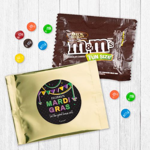 Personalized Mardi Gras Celebrate - Milk Chocolate M&Ms