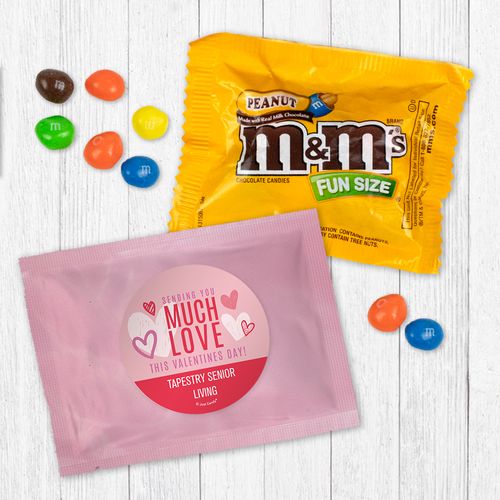 Personalized Valentine's Day Sending You Much Love - Peanut M&Ms