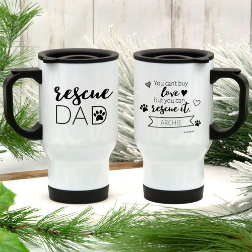 Personalized Rescue Dad Stainless Steel Travel Mug (14oz)