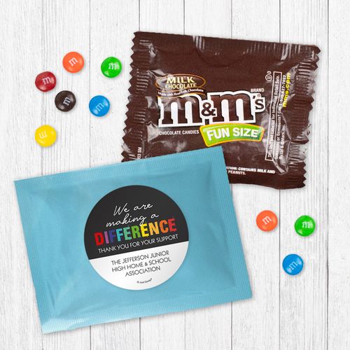 Personalized Teamwork Making a Difference - Milk Chocolate M&Ms