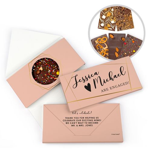 Personalized Modern Engagement Gourmet Infused Belgian Chocolate (3.5oz)