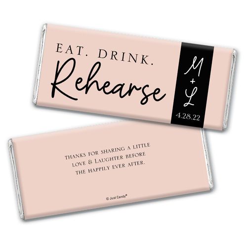Personalized Rehearsal Eat-Drink-Rehearse Chocolate Bar-