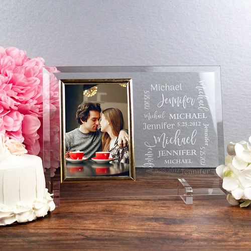 Personalized Picture Frame - Wedding Word Cloud