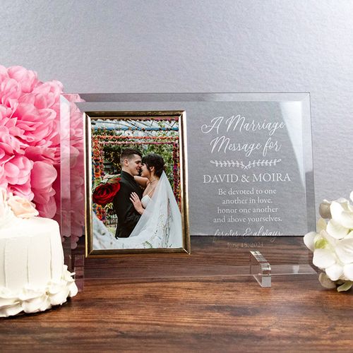 Personalized Picture Frame - A Marriage Message
