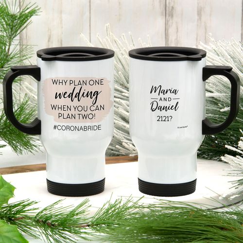 Personalized Stainless Steel Travel Mug (14oz) - Why Plan One Wedding