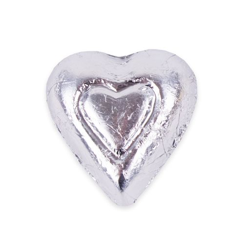 Madelaine Milk Chocolate Hearts Silver Foil