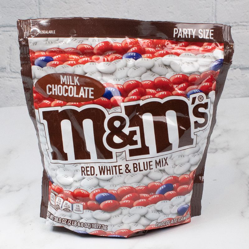 .com: M&M'S Red, White & Blue Patriotic Milk Chocolate Candy,  42-Ounce Party Size Bag : Grocery & Gourmet Food