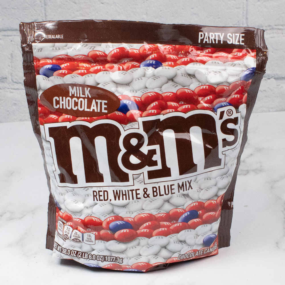 Patriotic M&Ms Milk Chocolate 42 oz Bag, Bulk Candy & Favors