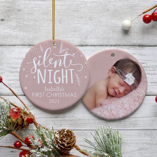 Personalized Baby's First Christmas Silent Night