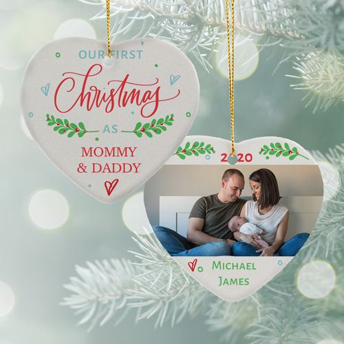 Personalized First Christmas as Mom & Dad