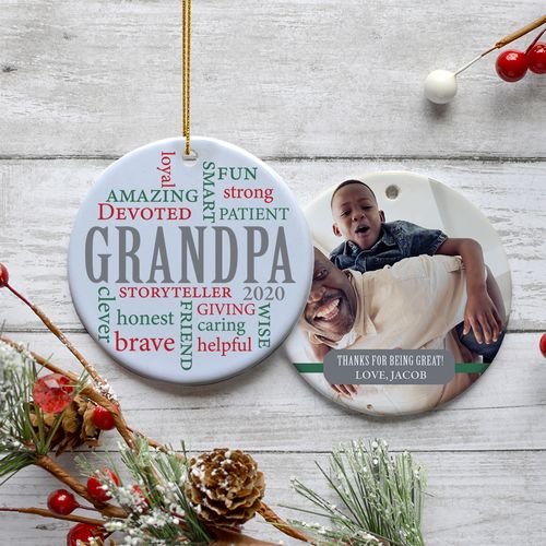 Personalized Grandpa Word Cloud Photo