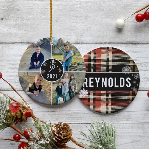 Personalized Plaid Family Pictures