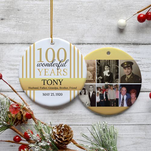 Personalized 100th Birthday Collage Photo
