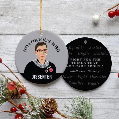 Notorious RBG Ruth Bader Ginsburg Dissenter Ornament
