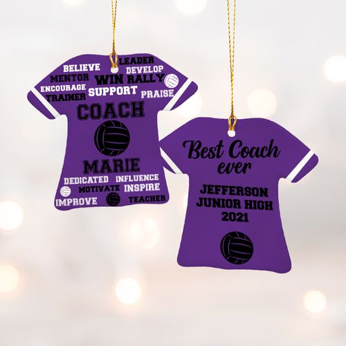Personalized Best Coach Volleyball - Purple