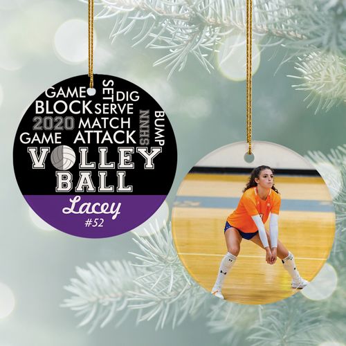 Personalized Word Cloud Volleyball - Purple