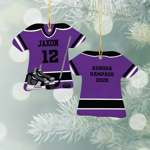 Personalized Hockey Jersey - Purple
