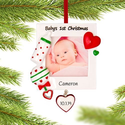 Personalized Baby's First Christmas Picture Frame