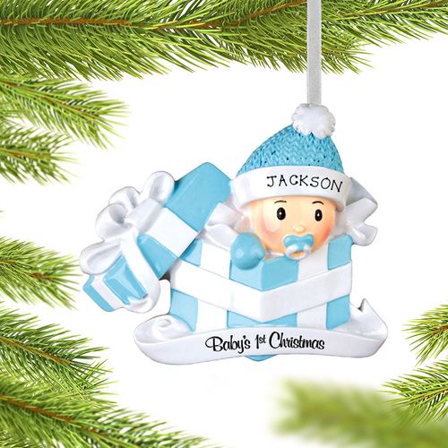 Personalized Baby Boy First Christmas Present