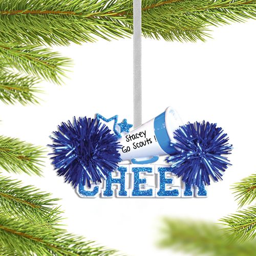 Personalized Cheer with Megaphone Blue