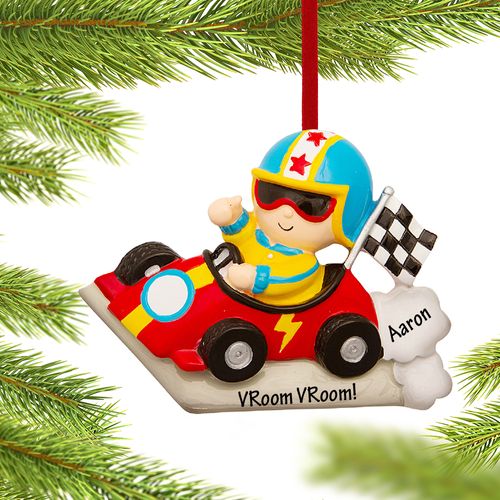 Personalized Child Race Car Driver
