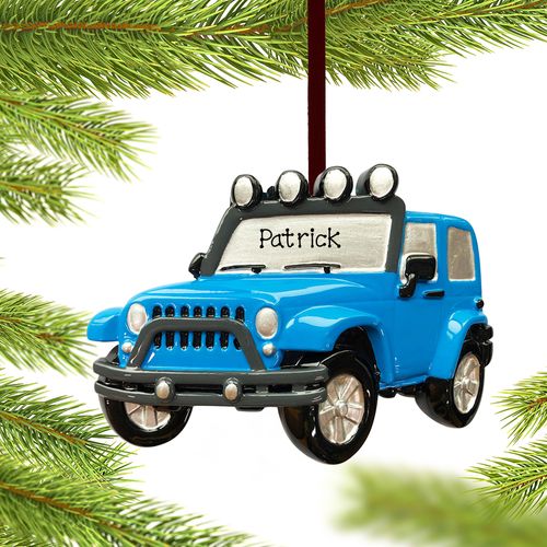 Personalized Blue Jeep