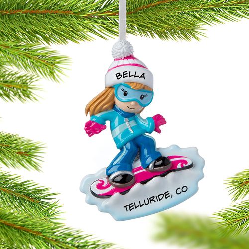 Personalized Snowboarder Girl