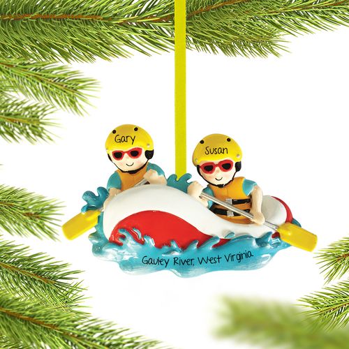 Personalized White Water Rafting Couple