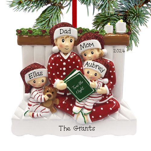 Personalized Reading in Bed Family of 4