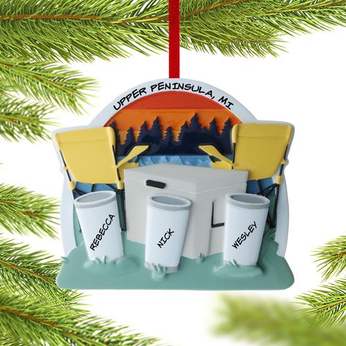 Family Of 3 Cooler Holiday Ornament