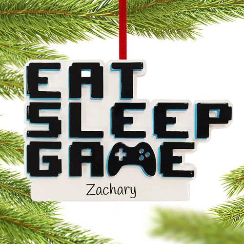 Eat Sleep Game Holiday Ornament