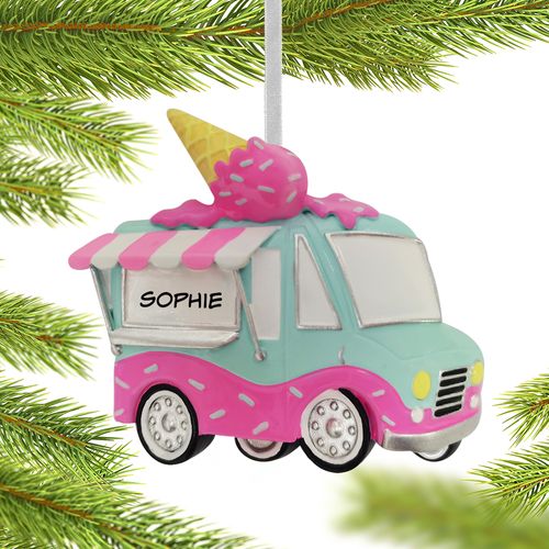 Ice Cream Truck Holiday Ornament