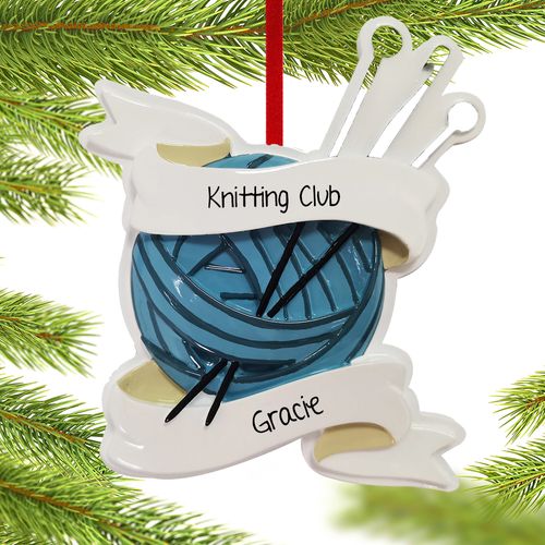Knitting Holiday Ornament