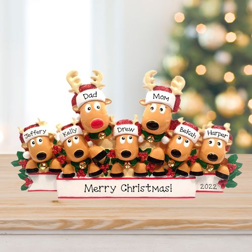 Reindeer Family Of 7 Holiday Tabletop