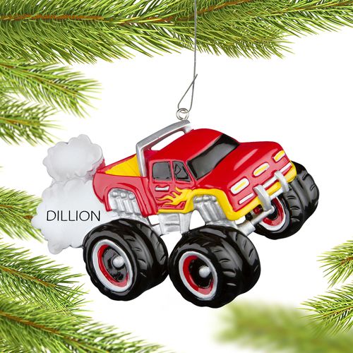 Red Monster Truck Holiday Ornament