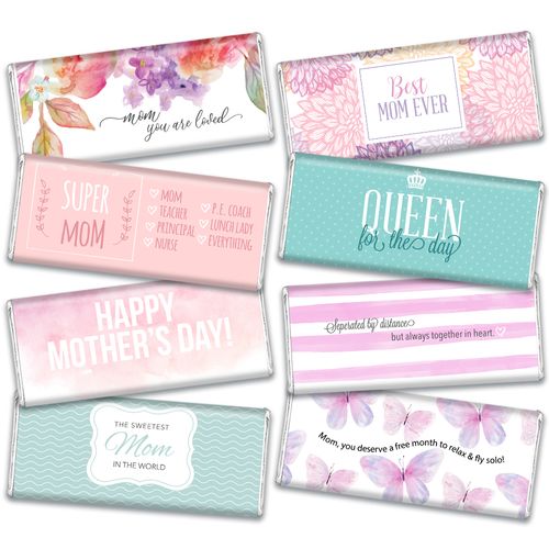 Mother's Day Candy Gift Box Belgian Chocolate Bars (8 Pack)