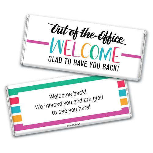 Personalized Rainbow Welcome Back Chocolate Bars