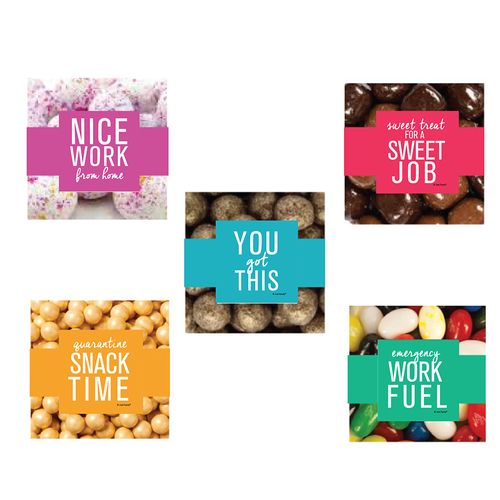 Personalized Thank You Care Package Premium Gift Box with 5 JUST CANDY® favor cubes
