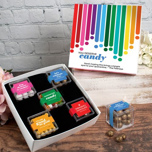Care Package Personalized Premium Gift Box with 5 JUST CANDY® favor cubes